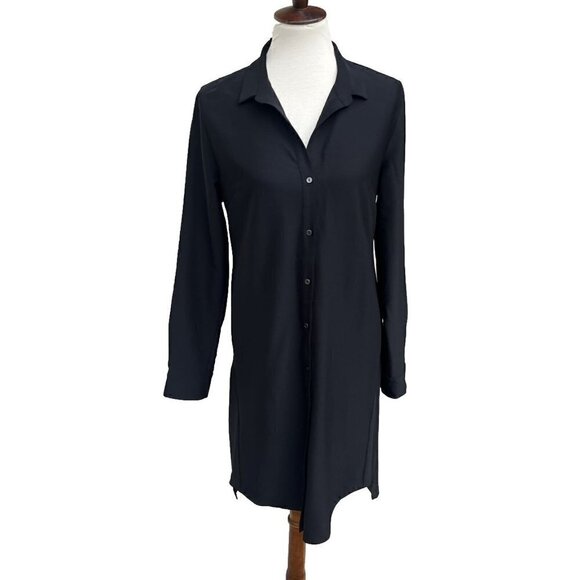 Kobi Halperin Women's Karina Black Button Down Cocktail and Party Dress Size 8 - Picture 7 of 14